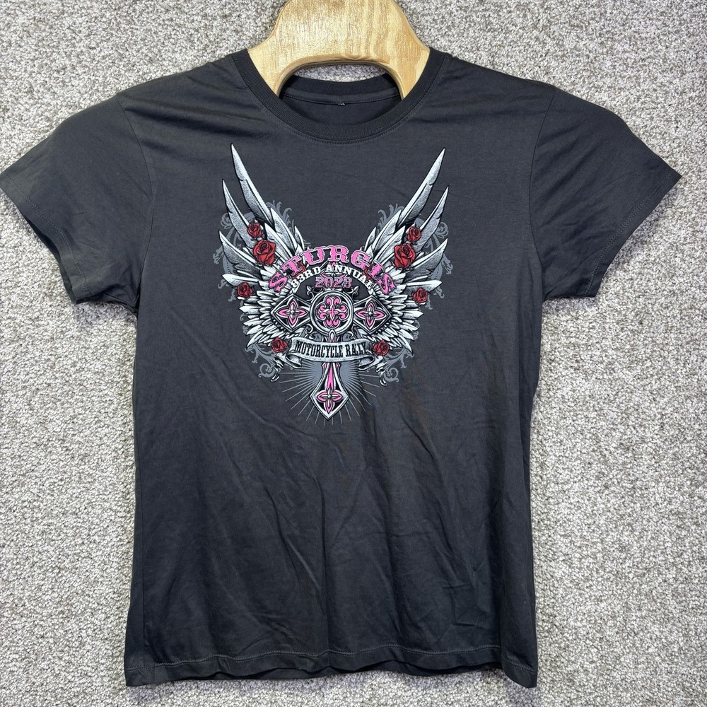 Sturgis Shirt Womens M Black 83rd Annual 2023 Motorcycle Rally Graphic Tee